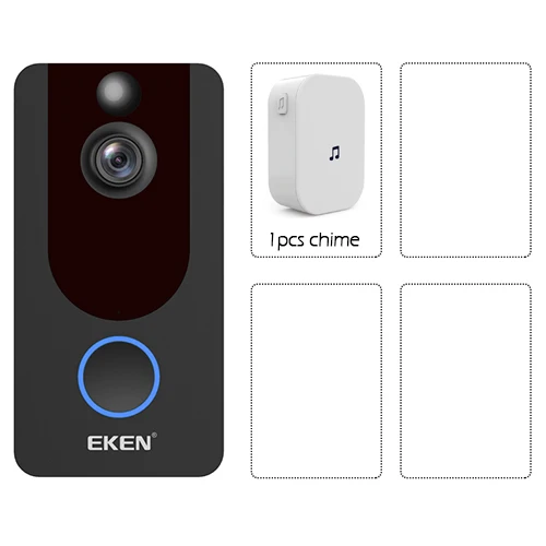 Eken V7 1080P смарт WiFi видео дверной звонок камера визуальный домофон звонок ночного видения IP дверной звонок беспроводная домашняя камера безопасности - Цвет: EKEN V7 Option3