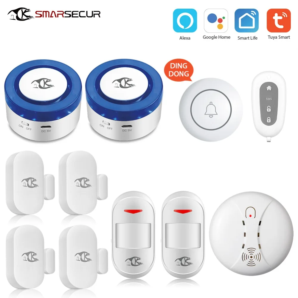 

Wireless smart WIFI alarm siren kits security system Auto-dial with Android IOS app control