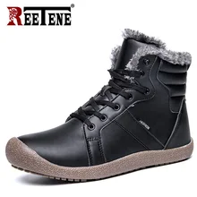 REETENE/мужские зимние ботинки, теплые, удобные, безопасные для работы,, зимняя мужская обувь, высокое качество, осенние ботинки, мужские размера плюс 38-48