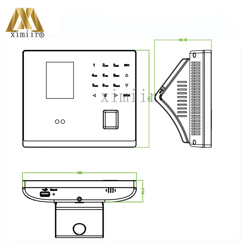 Высокое качество Новое поступление Wiegand выход ZK Последние ZMM220 платформа 12V3A TCP/IP камера GM500 Лицо отпечатков пальцев посещаемость времени