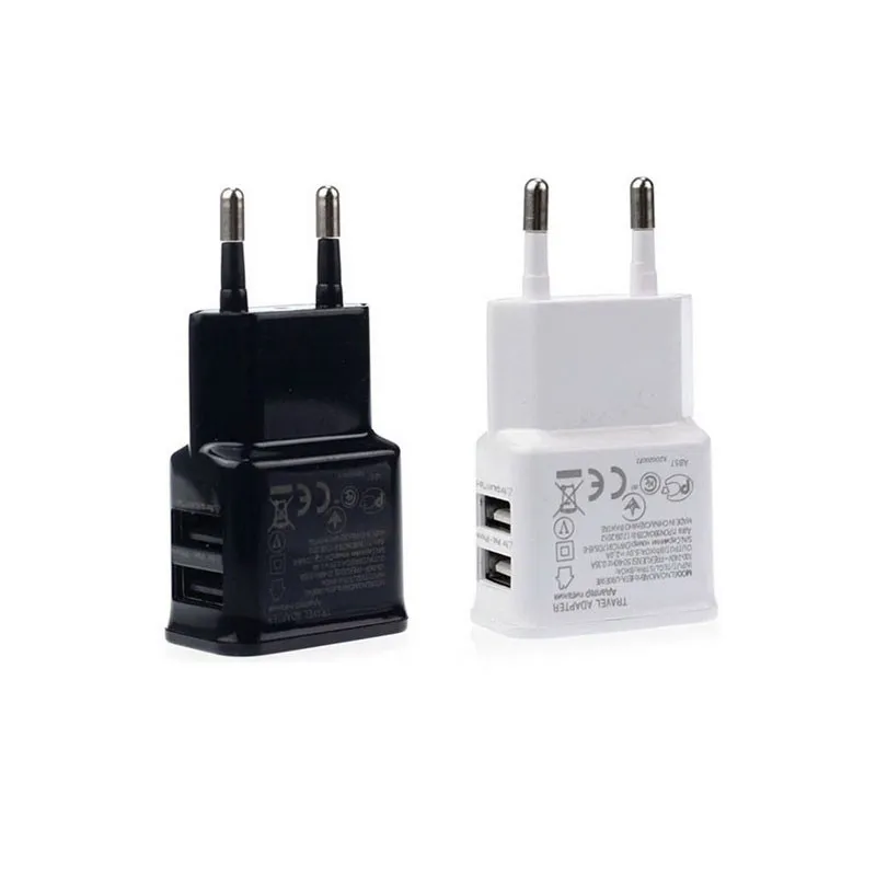 

Quick EU 5V 2.0A Plug Dual Double USB mobile phone charger Wall Power CE Charger Home or Travel For iphone 6 6s plus xiaomi J25