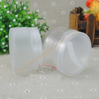 

100g Clear Frosted/clear PET jar with lid+shim+spoon.Storage Box 100ml Plastic Box Container Packaging Container
