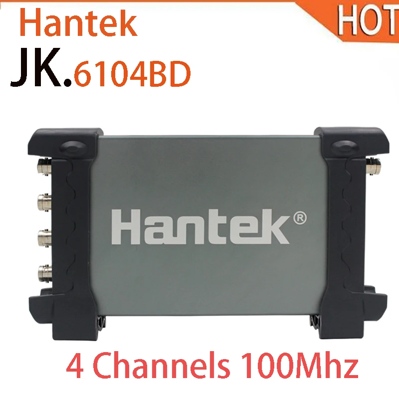 

Hantek 6104BD USB Oscilloscopes PC Based 4 Channels 100Mhz Bandwidth Digital Portable Handheld Osciloscopio 1Gsa/s