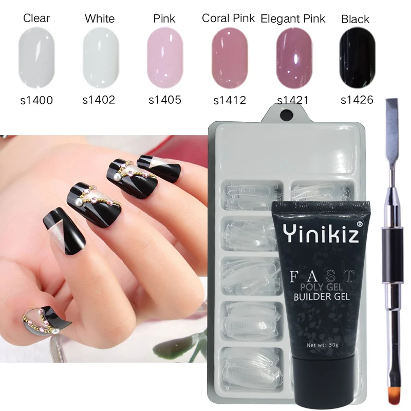 Buy Yinikiz 30ml Jelly Poly Gel 6 Colors Uv Quick