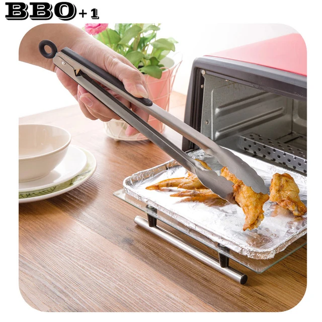 Silicone Food Tongs, Rubber Tip Tongs Stainless Steel Core Bbq