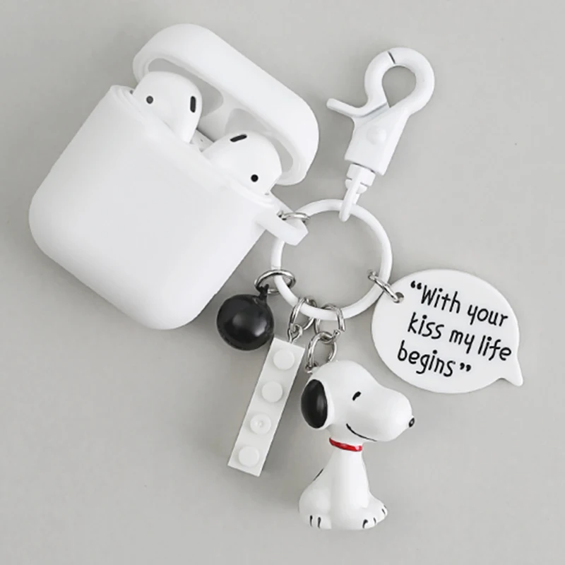 

Cute Dog Decorative Silicone Case for Apple Airpods Case Bluetooth Earphone Accessories Protective Cover Bag Key Ring