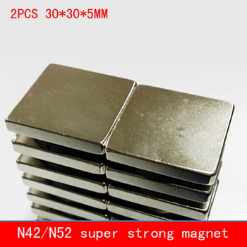 

2PCS 30*30*5mm strong neodymium N42 N52 permanent magnet NdFeB magnets
