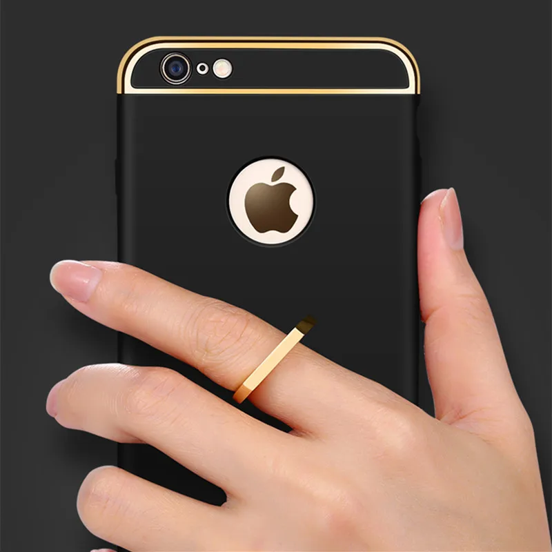 KONSMART палец с кольцом Стенд чехол для iPhone 7 Жесткий Роскошный телефон кольцо Hoder Plus