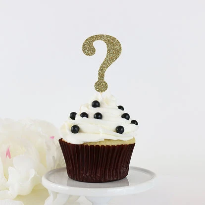 12 Pcs Ensemble Or Argent Question Marque Gateau Topper Fete D Anniversaire Fournitures De Gateau De Mariage Toppers Gateau De Douche De Bebe Decorations Aliexpress