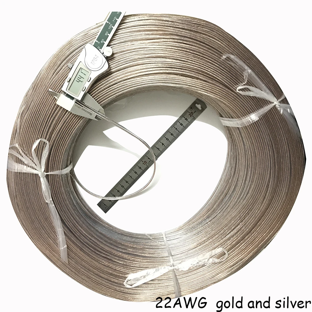 30 метров UL2468 26 24 22 20AWG ПВХ Луженый неизолированный медный шнур золотистый и