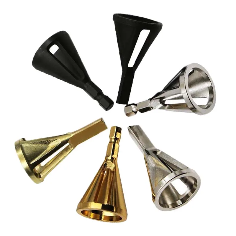 

Hot Fashion Hex Triangle Shank Stainless Steel Remove Burr Tools for Drill Bit Wood Drilling Deburring External Chamfer Tool