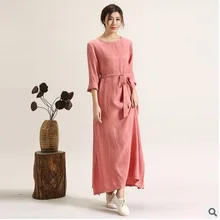 New products listed in the spring of 2016, the original design of high-end loose big yards of silk women dress