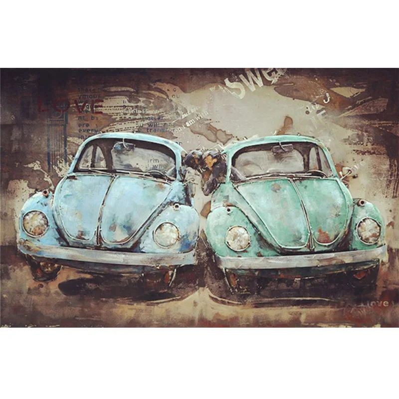 

5D DIY Diamond Painting Cartoon Auto Cross Stitch Full Drill Round Diamond Embroidery Mosaic Blue Car Pictures Home Decor Gift