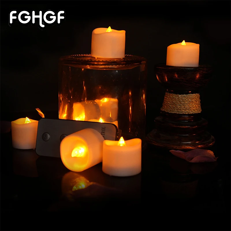 12Pcs Wholesale Flameless Mini Tealight Led Candle Battery Remote