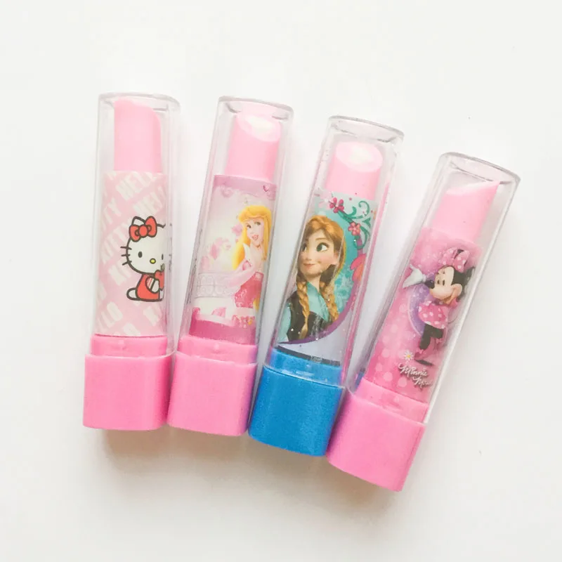 1PC Hello Kitty Mouse Princess Lipstick Design Eraser Rubber Erasers