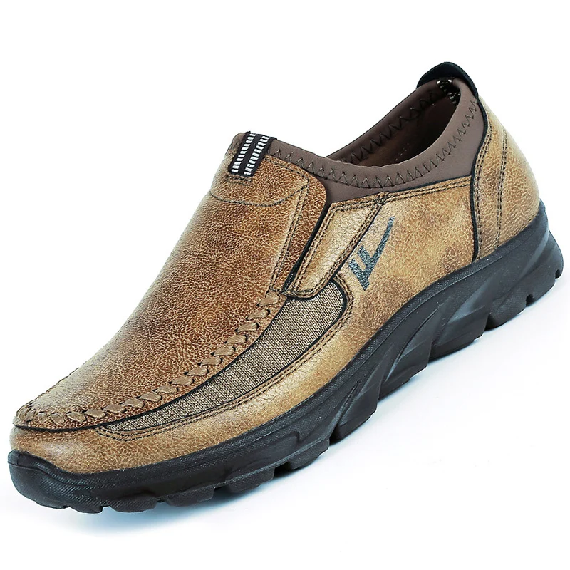 

Men Shoes Leather loafers Factory Outlets Large Size 45-48 Sweing Business Low Heel Shoes Fashion Men Wear-resistant Shoes