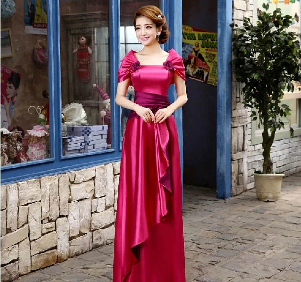 Satin fabric dress design Clearance