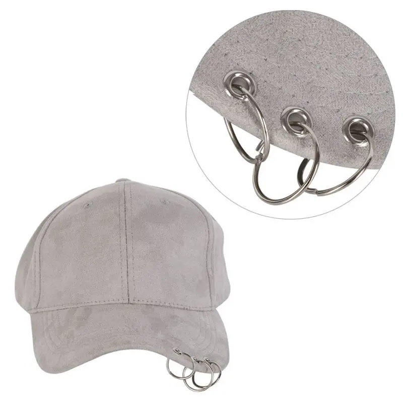 

Sports Peaked Cap Solid Color Adjustable Acrylic Cotton Hat Adult Sportswear Accessories Rings Buckle Men Women Hip Hop Cap