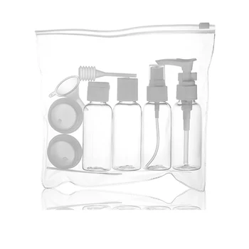 

6pcs/Set Travel Mini Makeup Cosmetic Face Cream Pot Bottles Funnel Plastic Transparent Empty Eyeshadow Make Up Container Bottle