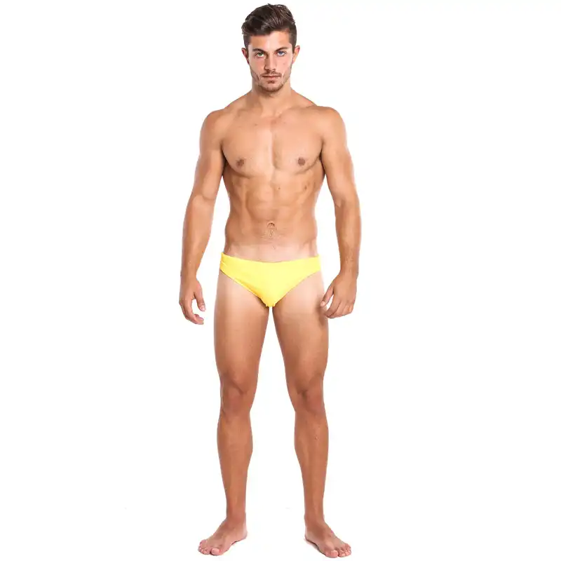 yellow swimsuit men