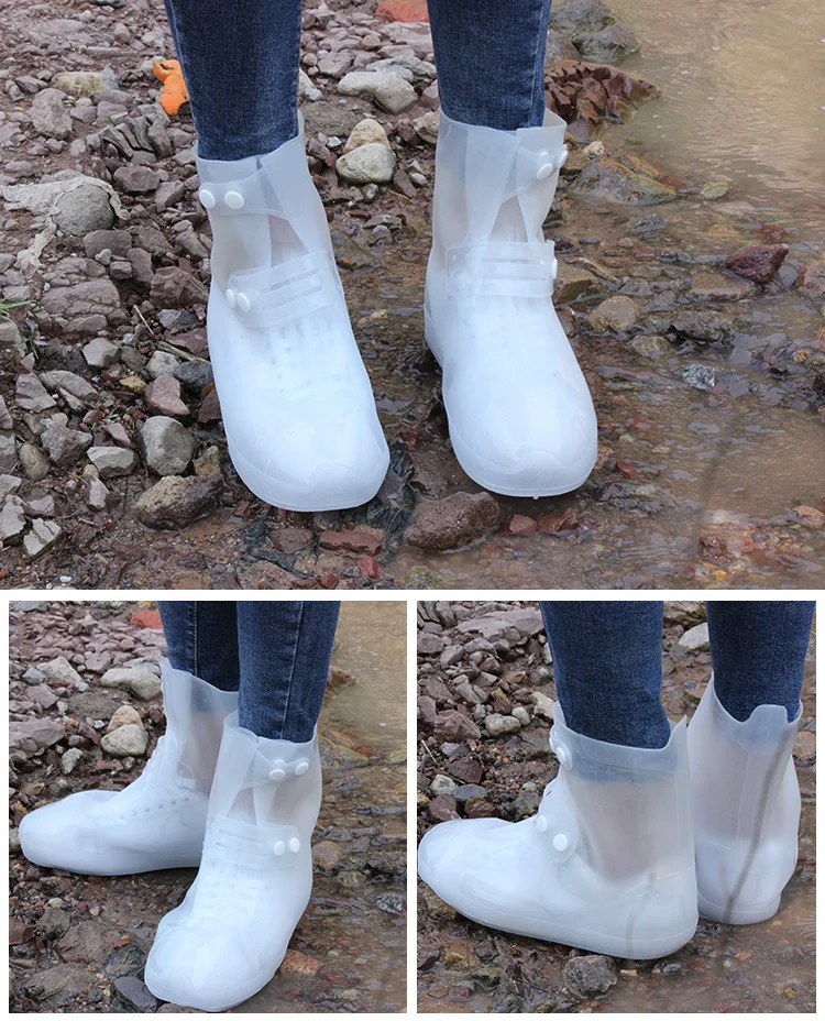 Lizeruee/Водонепроницаемая защитная обувь; чехол для обуви; унисекс; с пряжкой; для дождливой обуви; с высоким берцем; нескользящие; плотные; для дождливой обуви; Чехлы; CS504
