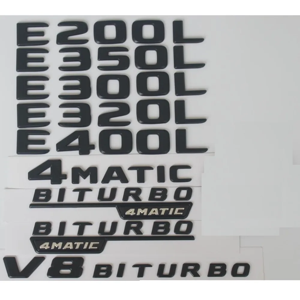 Badge Autocollant 3D ABS E350 CDI 4matic – Pour Coffre Mercedes W212 W213, Design Noir Chromé, Facile à Poser
