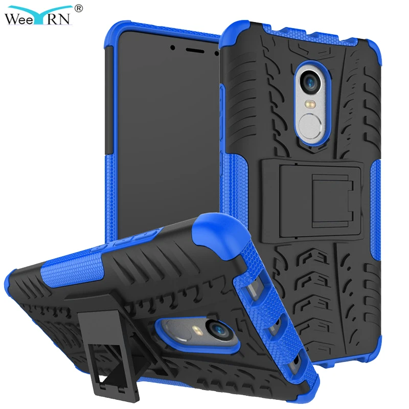 

360 Armor Case Plastic+Silicone Cover Xiaomi Redmi Note 4 4X Note 5 Pro Redmi 5 Plus 5A Mi A1 Mi8 Stand Case Hybrid Cover