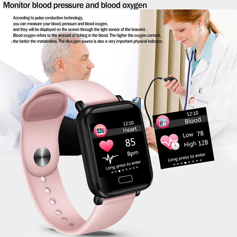 LIGE водонепроницаемые спортивные Смарт-часы для мужчин монитор сердечного ритма функции кровяного давления фитнес-трекер Smartwatch для женщин мужчин и детей