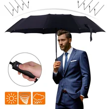LGJFOTSUNCY три складной автоматический сильный зонтик с 12 ребрами для мужчин женщин Дождливый Солнечный бизнес портативный зонтик