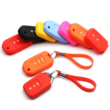 

Keyless Entry Remote Key Fob Skin Case Holder Car Key Cover Ring for Honda Elysion Odyssey Crider Accord CRV City Key Case Auto