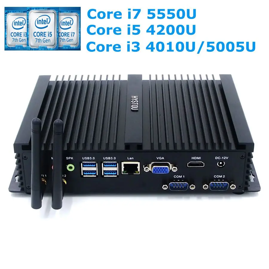 

Buy computers from China industrial fanless i7 server 5550u 1* rj45 gigabit lAN port 2 rs232 com port industrial computer