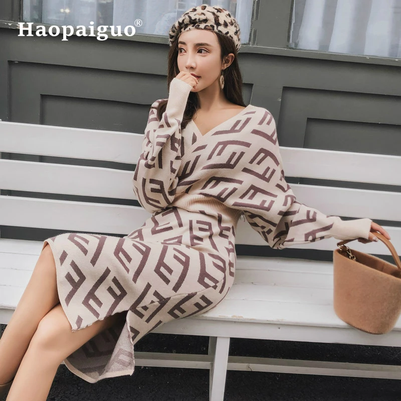 S-XL Plus Size Affordable Luxury Knitted Dress Women High Quality Casual Sweater Dress Winter Autumn Lady Bodycon Dress Elegant
