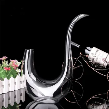 

Artificial Blowing Manual Cold Cut Lead-free Crystal Glass Western Style Harp Shape Transparent Wine Decanter