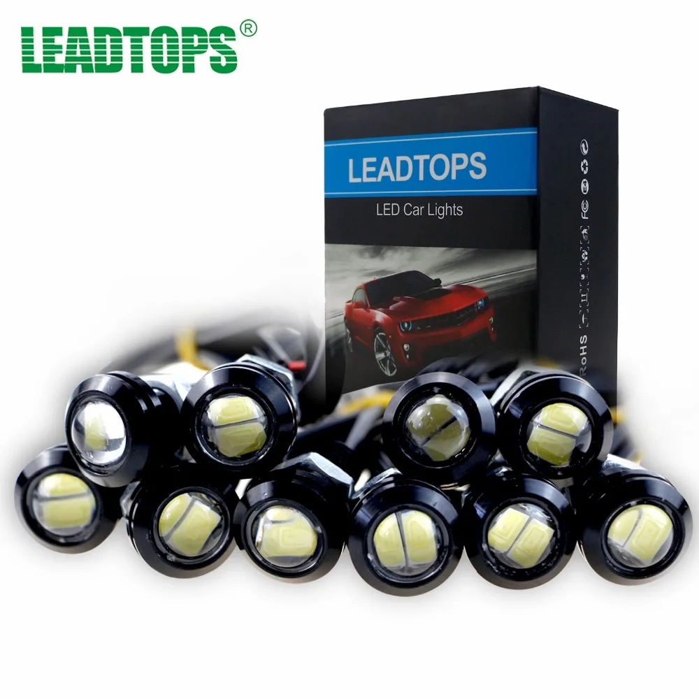 Leadtops 6pcs Car Styling 18mm Led Eagle Eye Drl Daytime Running Lights Source Parking Lamps Drl
