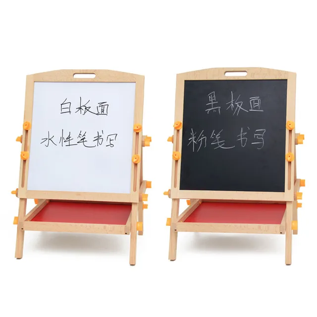 Art Easel Double Sided Whiteboard & Chalkboard Teaching Aid Dry Easel Board  Drawing 2 in 1 Easel Drawing Board for Kids Children - AliExpress