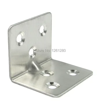 

free shipping 6 holes thickening stainless steel corner brackets furniture hardware L-bracket hardware accessories