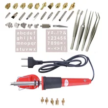 38 шт. набор ручек для сжигания дерева, паяльник для сжигания древесины, точеные наконечники, лезвие-пинцет, инструмент для пирографии, набор ручек для пайки дерева