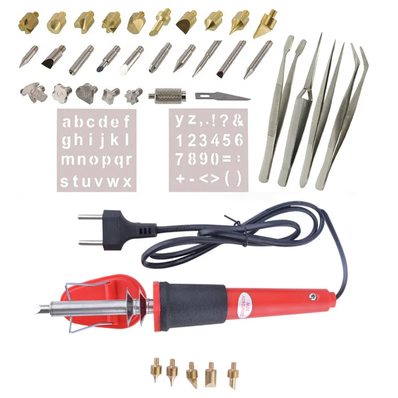 Набор ручек для сжигания дерева 38 шт. набор паяльник зубчатые наконечники лезвие