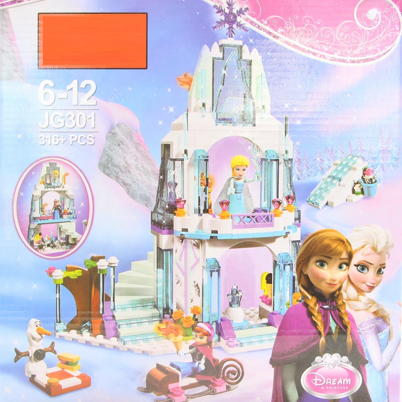 

Anna Elsa Snow Queen Elsa's Sparkling Ice Castle Building Toys Blocks Brick Compatible with blocks Toys gift