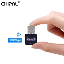 CHIPAL WPS 5dBi внешняя антенна USB WiFi адаптер 802.11n 300 Мбит/с беспроводной ПК высокоскоростной мини беспроводной сетевой карты ноутбука