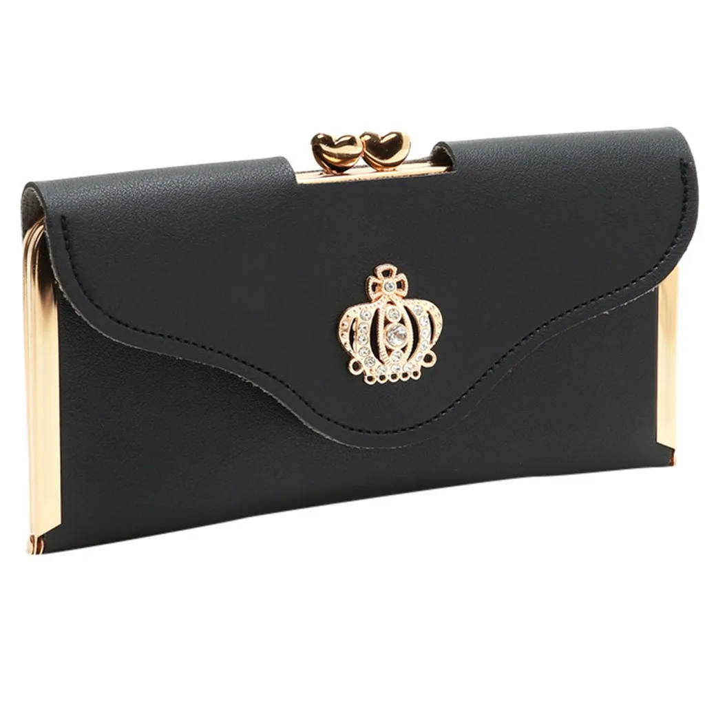 

Maison Fabre Fashion Clutch Bag Crown Diamond Mobile Phone Bag Ladies Long Evening Bag Purse PInk Color Ladies Clutch Wallet 313