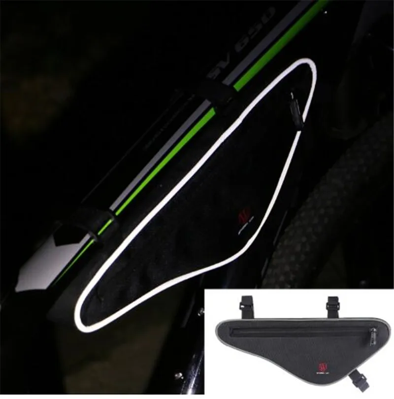 Wheel Up Reflective Large Capacity Nylon MTB Cycling Front Bag Waterproof Outdoor Triangle Bicycle Front Tube Frame Bag Wheel Up Reflective Large Capacity Nylon MTB Cycling Front Bag Waterproof Outdoor Triangle Bicycle Front Tube Frame Bag