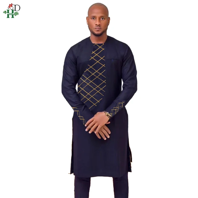 H \u0026 D 2019 Primavera Verano africano ropa África los hombres dashiki, ropa top pantalón traje trajes de dos 2 piezas bordado
