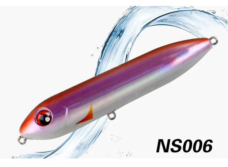 Noeby, жесткая приманка-карандаш, приманка для рыбалки, топ, вода, медленно плавающий, для плавания, воблеры, 90 мм, 12,5 г, искусственная приманка, 8 цветов - Цвет: ns006