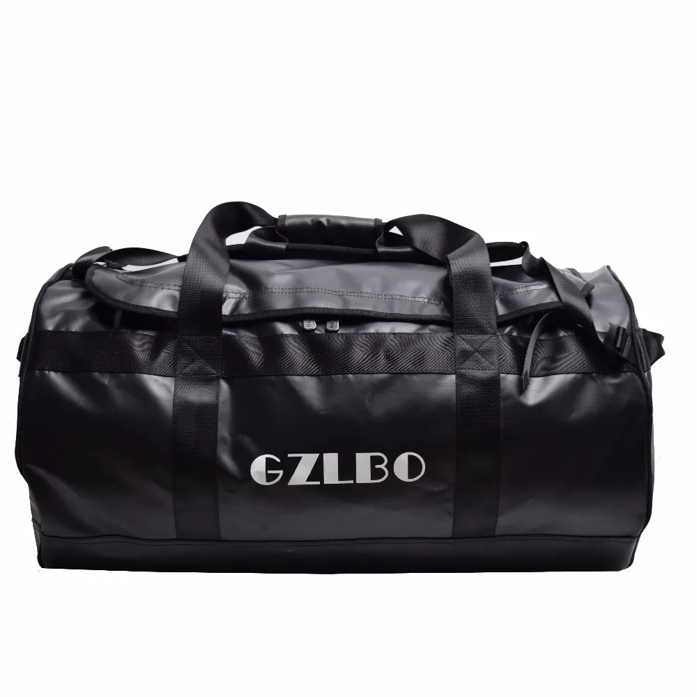 GZLBO 90L Popular PVC waterproof bag black travel bag Waterproof duffel bag