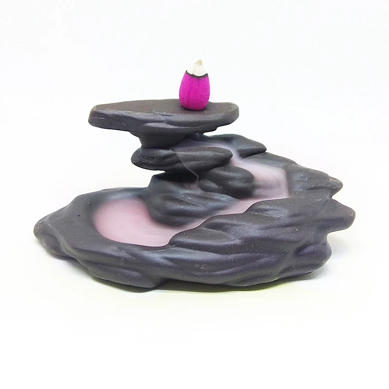 

T Skyrocket Incense Burner Smoke Backflow Ceramic Cone Censer Lucky Office Home Furnace Decor Ornament Hot Teahouse Accessories