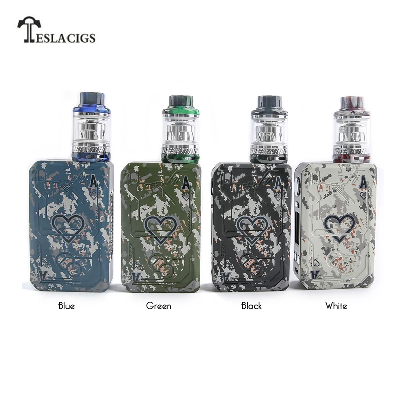 

Original Teslacigs Poker 218 TC Electronic Cigarette Kit 218W Poker Box Mod with 2ml / 6ml Resin Tank Vape Kit