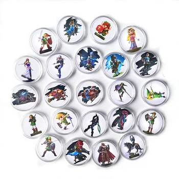 

Fast Shipping Full 23Pcs/lot The Legend of Zelda Breath of the Wild Collection Coin NFC Card Of Amiibo Ntag215 Tag For NS WIIU