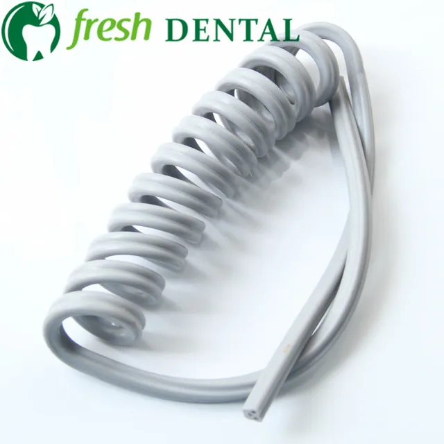 1PC Dental Tube 4 Hole Handpiece Hose Tubing Spiral Pipe tubing For
