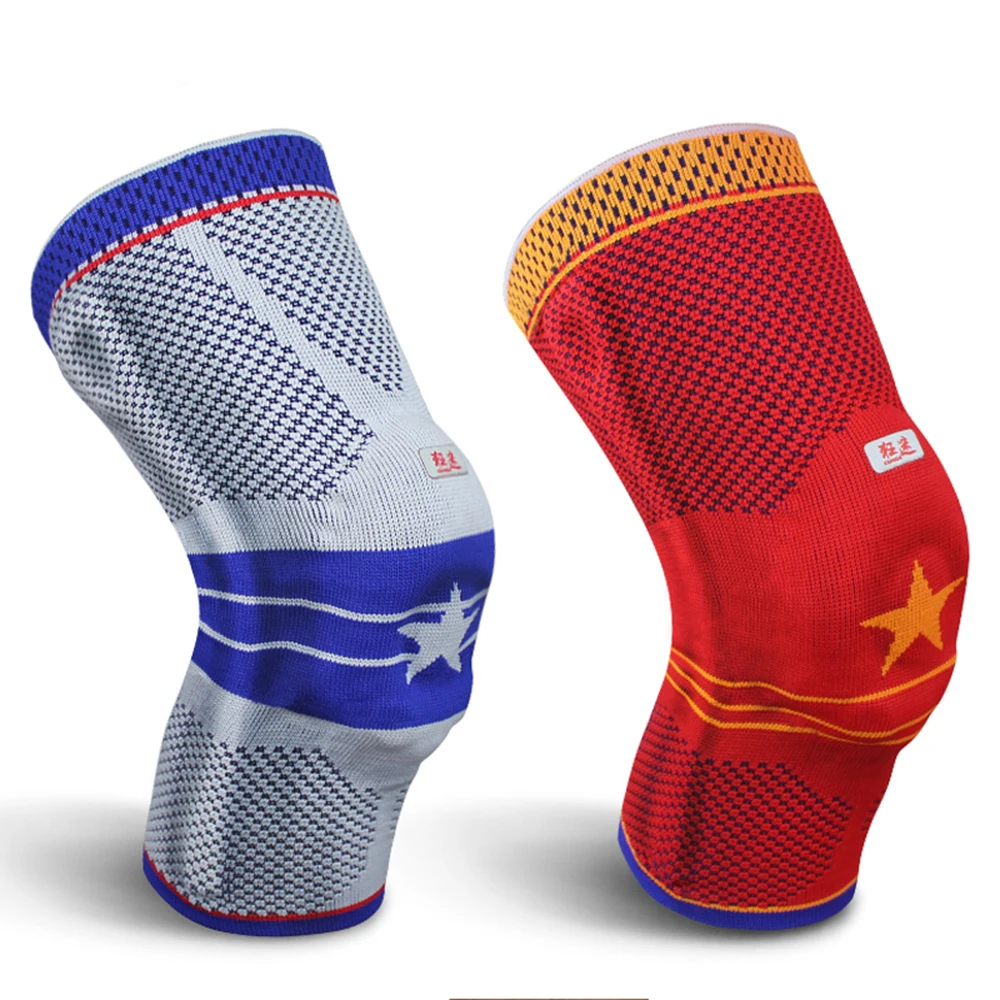 Buy Kuangmi Spring Brace Silicone Knee Pad Basketball Knitted Compression Knee